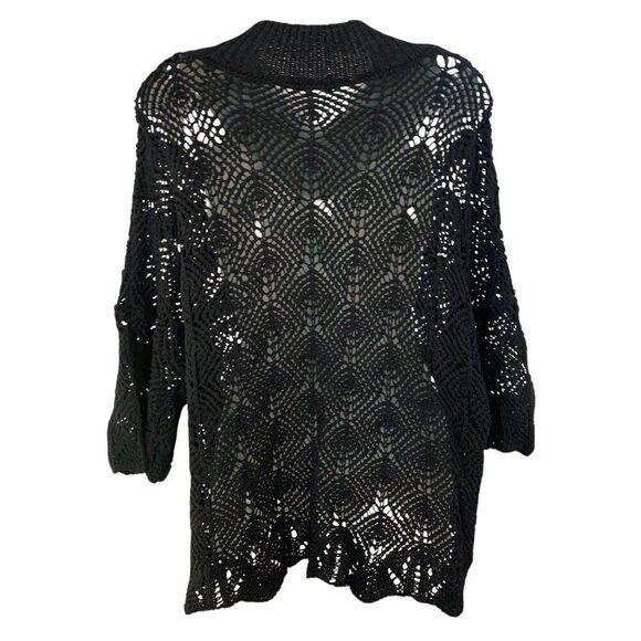 Zara Pointelle Open Knit Sweater Crochet Loose Fit Oversized Blogger Fav XL NWT - Picture 7 of 10